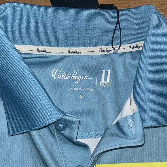 Mens Walter Hagan Blue Polo w/Stripes Size Small - Picture 3 of 7